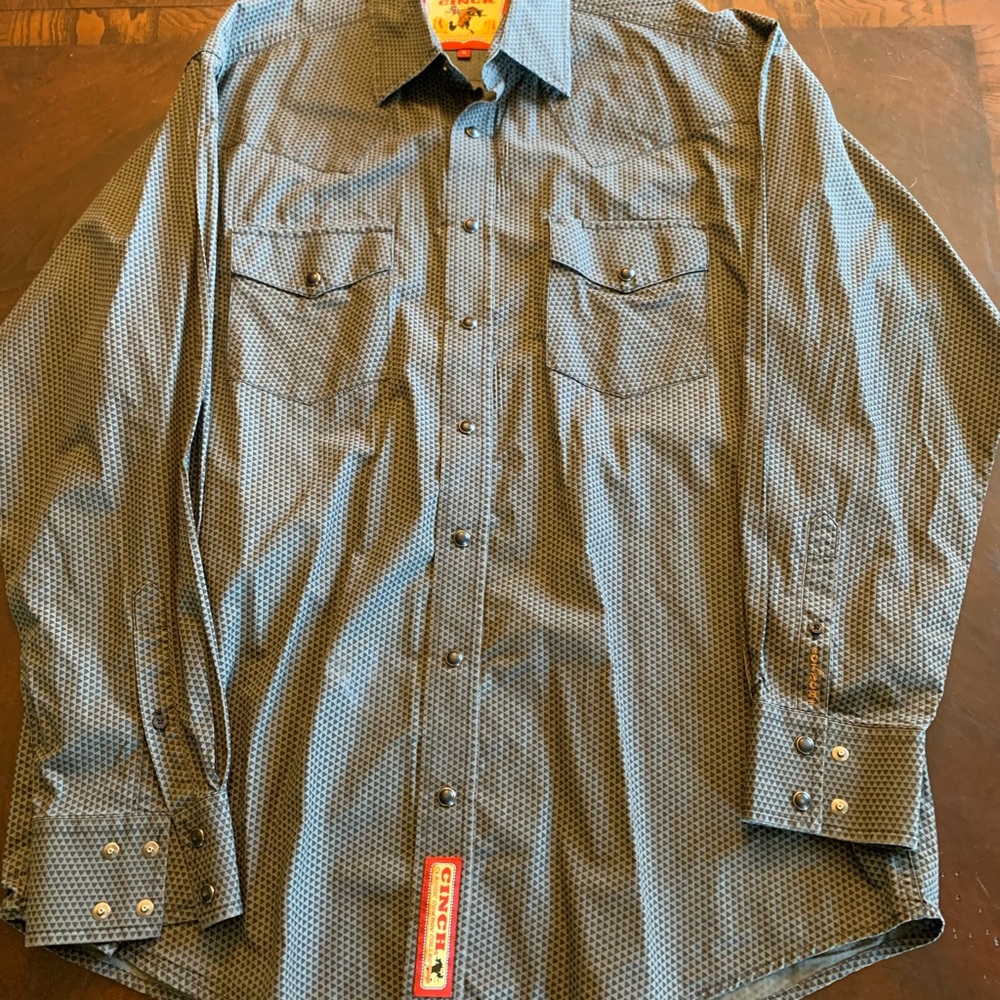 Pearl snap men’s cinch button down NWOT